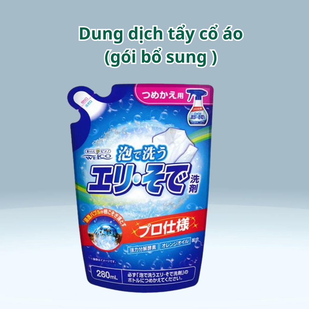Dung dịch giặt cổ áo và cổ tay áo Welco (gói bổ sung)